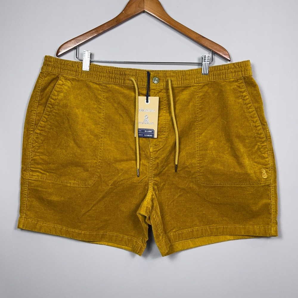NWT Chubbies Corduroy Shorts 5.5 Inch Inseam Mens Size XXL Yellow Mustard Prep